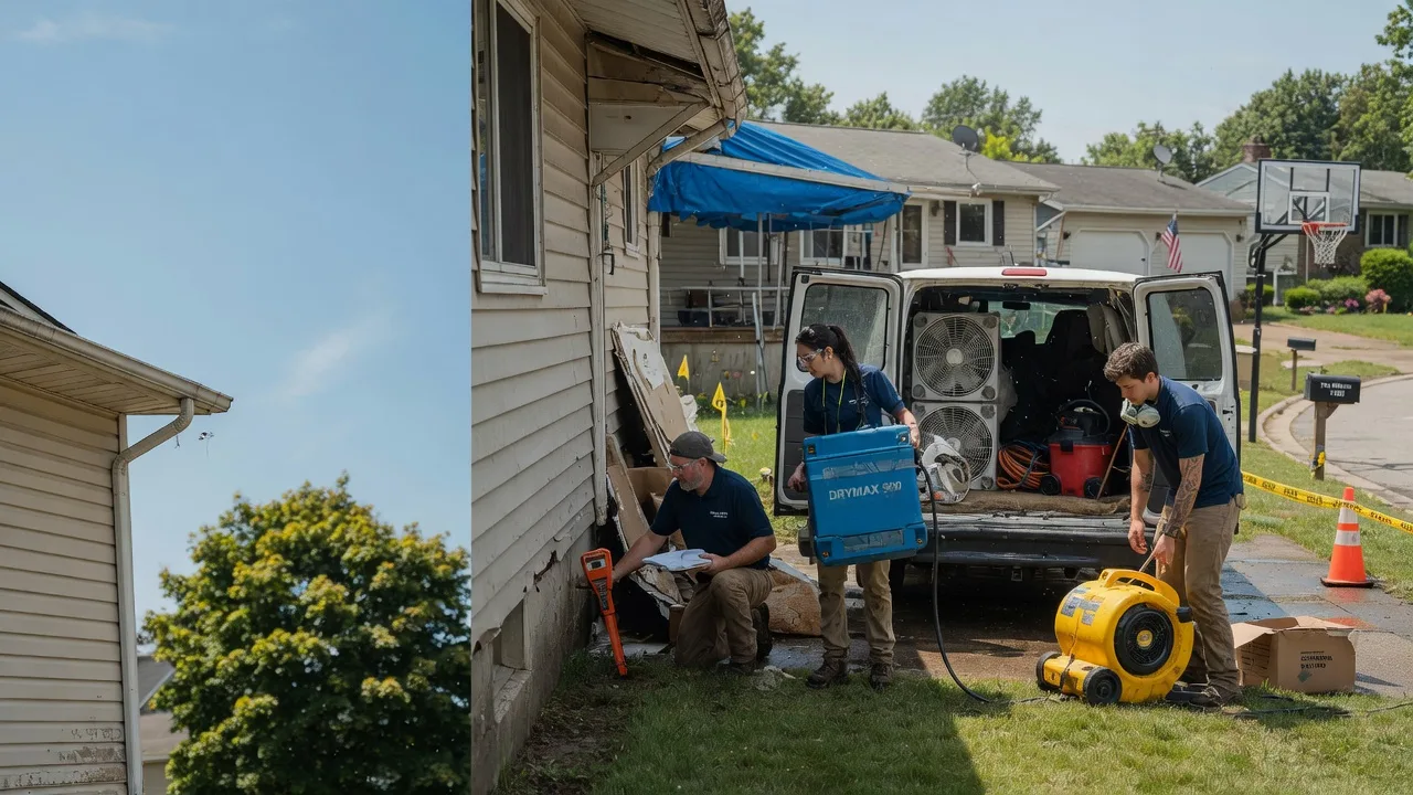 Ceiling Leak Cleanup in Hertel, WI near me